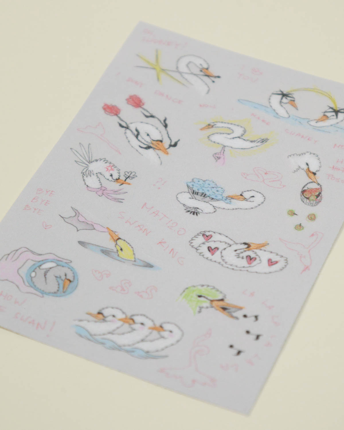 Swan Love Sticker Sheet - Image 3